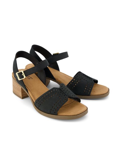 TOMS Black Eloise Heel Sandal