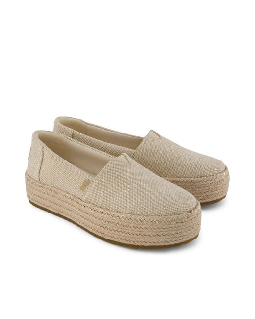 TOMS Natural Valencia Platform Espadrille
