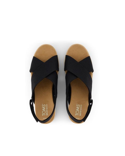 TOMS Blue Diana Crossover Wedge Sandal