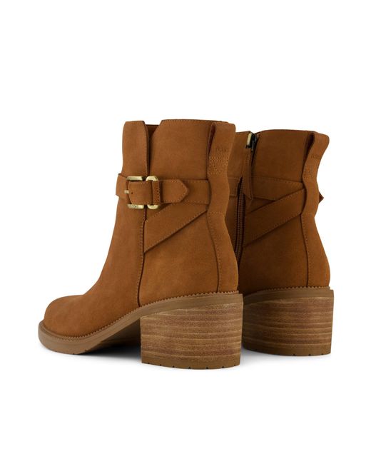 TOMS Brown Hailey Buckle Boots