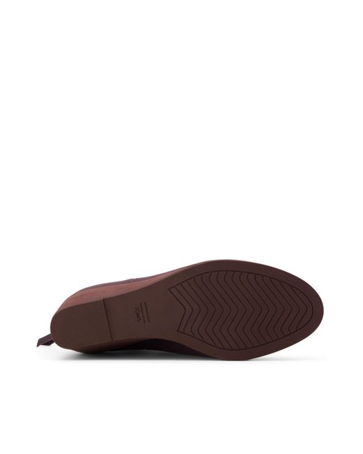 TOMS Brown Wedge Leather Ankle Boots