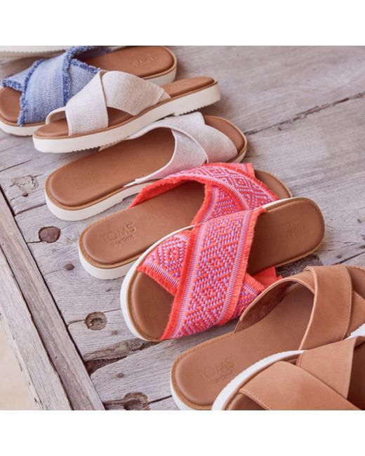 TOMS Red Mae Crossover Sandal