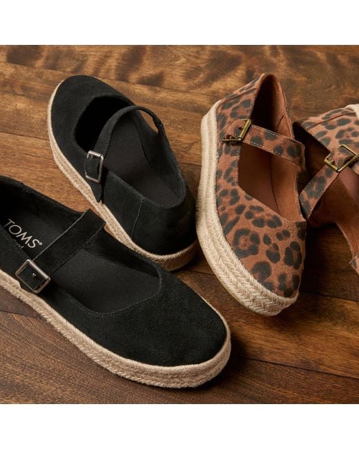 TOMS Black Carolina Mary Jane Espadrille
