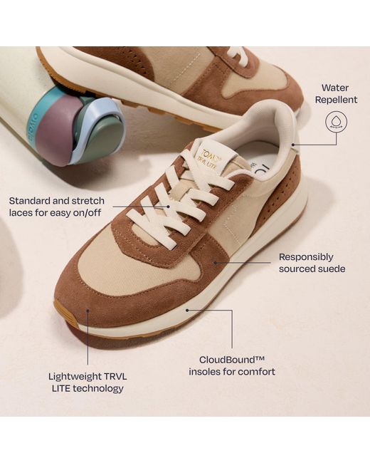 TOMS Natural Trvl Lite Retro Trainer