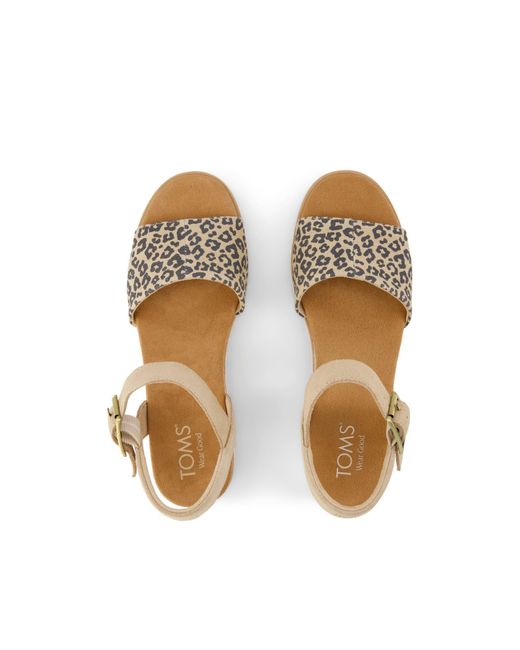 TOMS Metallic Diana Wedge Sandal