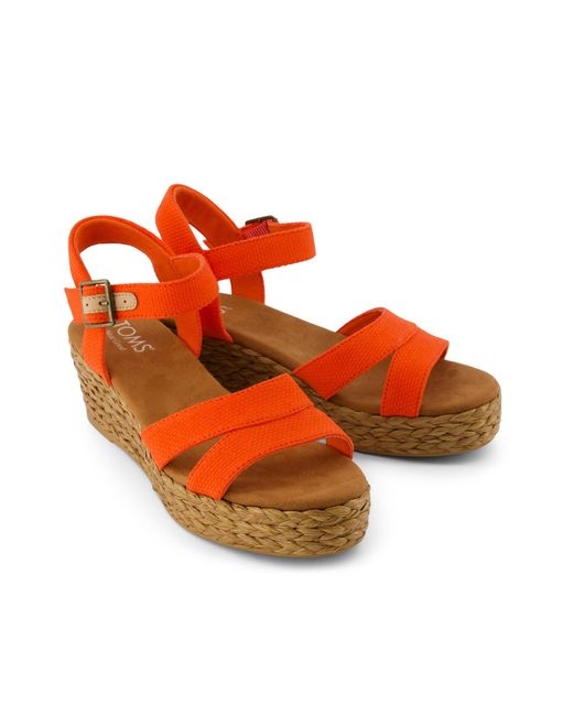 TOMS Brown Audrey Wedge Sandal