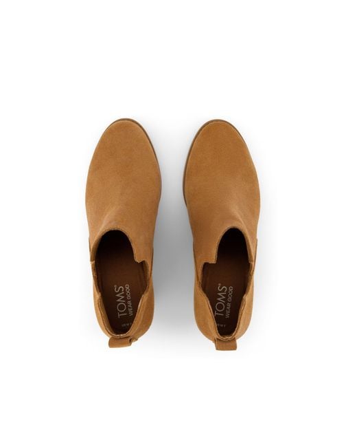 TOMS Brown Gwen Wedge Boots
