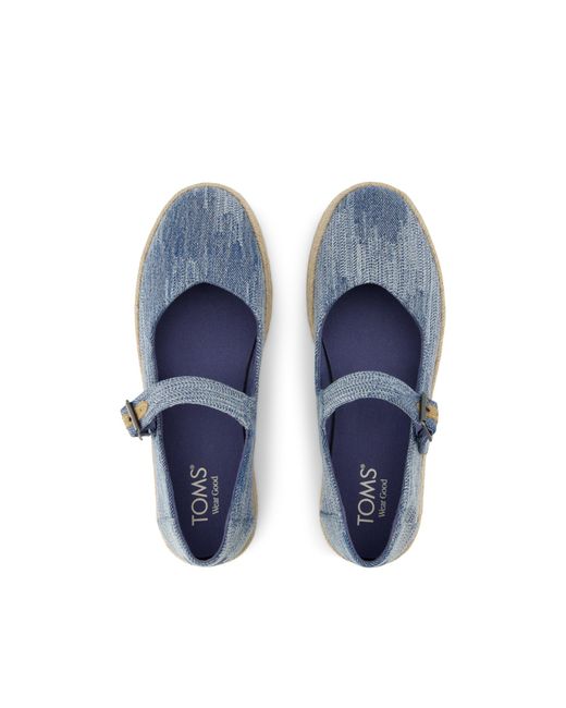 TOMS Blue Carolina Mary Jane Espadrille