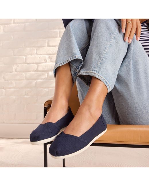 TOMS Blue Alpargata Ballet Flat