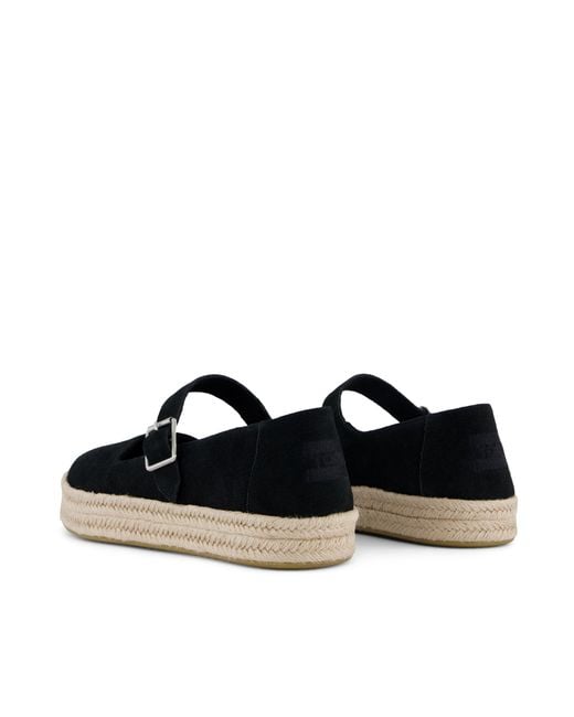 TOMS Black Carolina Mary Jane Espadrille