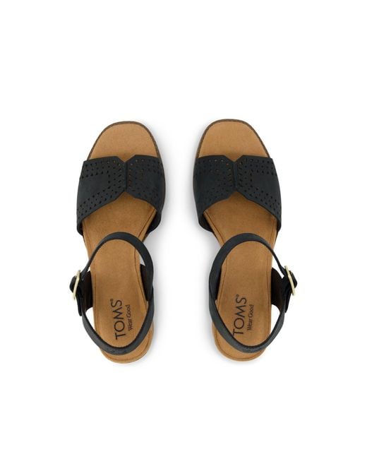 TOMS Black Eloise Heel Sandal