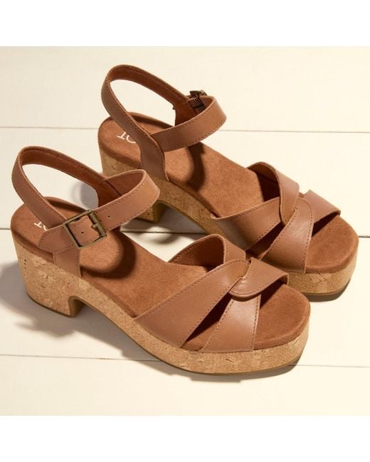 TOMS Brown Isla Heeled Sandal