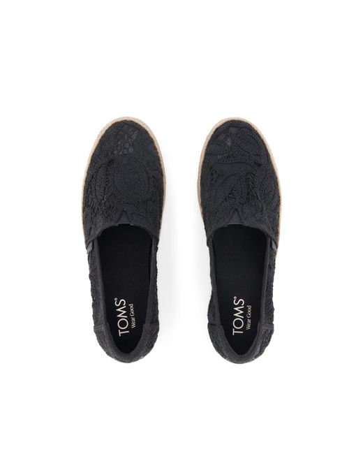 TOMS Blue Valencia Platform Espadrille