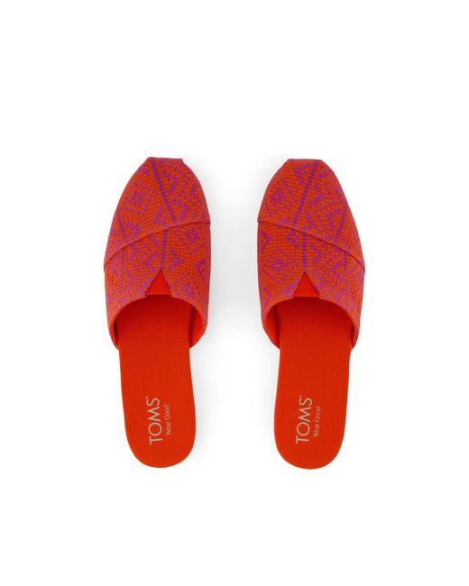 TOMS Red Alpargata Mule