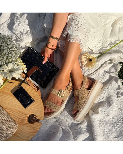 TOMS Natural Giana Platform Sandal