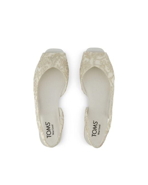 TOMS Metallic Briella Slingback Ballet Flat