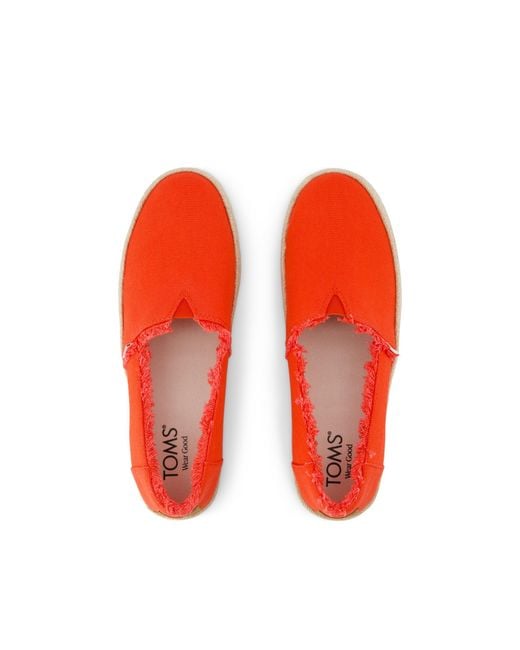 TOMS Red Valencia Espadrille
