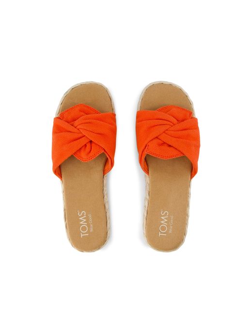 TOMS Orange Abby Slide Platform Sandal