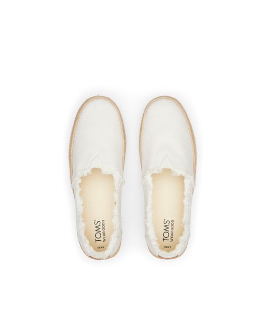 TOMS White Valencia Platform Espadrille