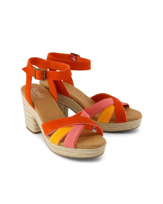 TOMS Brown Majorca Strappy Heeled Sandal