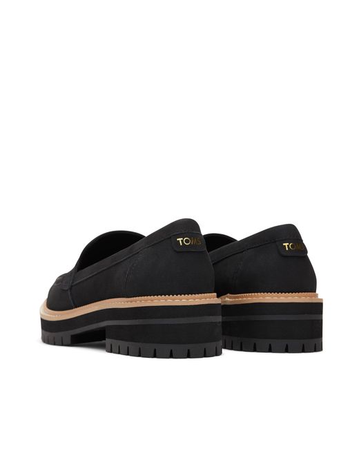 TOMS Black Cara Loafer Shoes