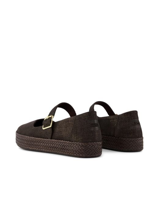 TOMS Black Carolina Mary Jane Espadrille