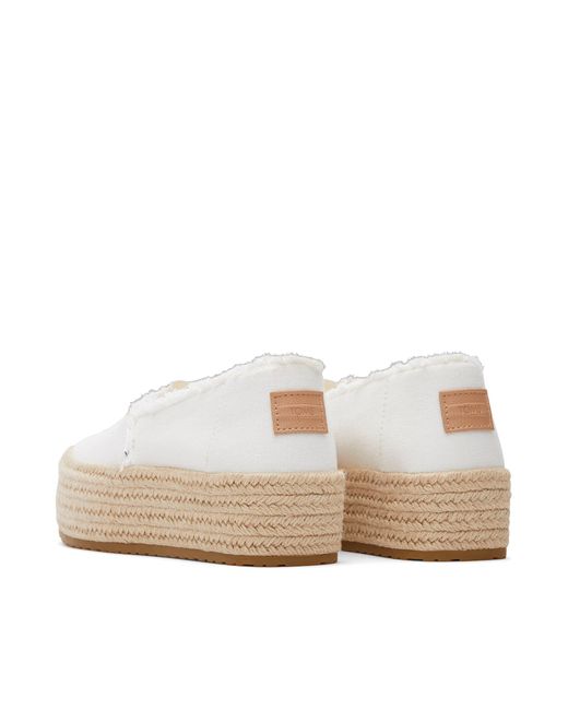 TOMS White Valencia Platform Espadrille