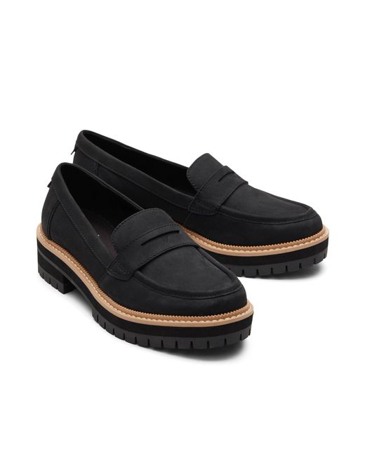 TOMS Black Cara Loafer Shoes