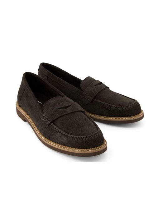 TOMS Black Marie Loafer Shoes