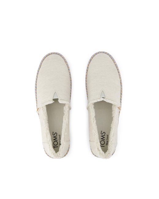 TOMS White Valencia Platform Espadrille