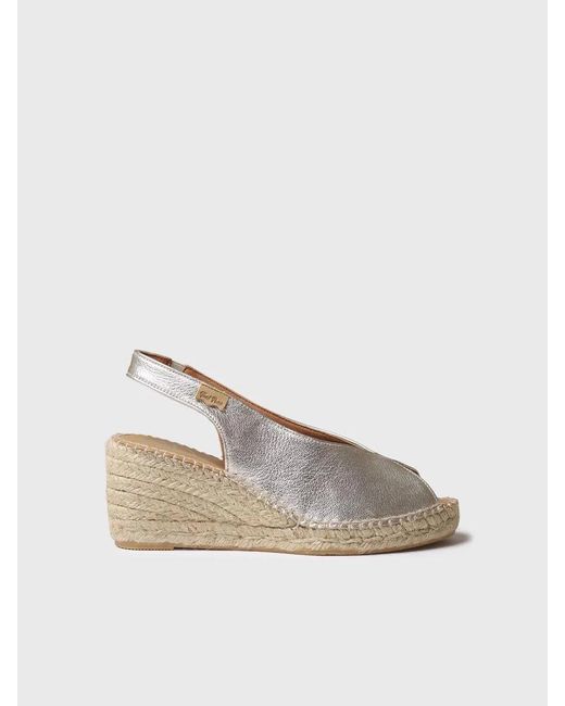 Toni Pons Natural Wedge Espadrilles Peep Toe Style