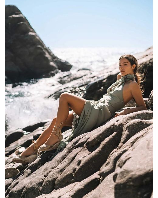 Toni Pons Metallic Valencian Espadrille For With Wedge And Ribbons