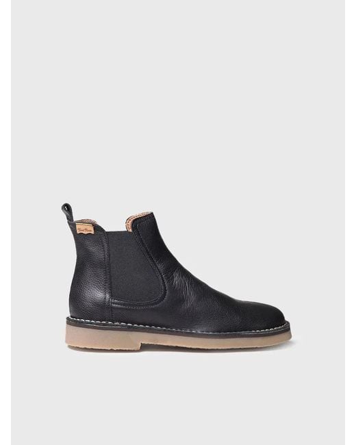 Toni Pons Blue Leather Ankle Boot With Side Elastics