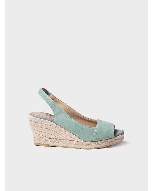 Toni Pons Blue Open Wedge Espadrille