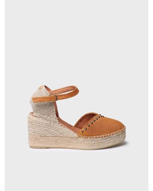 Toni Pons White Espadrille With Wedge And Studs
