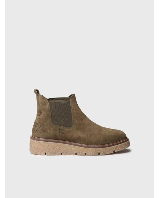Toni Pons Brown Suede Ankle Boot With Side Elastics