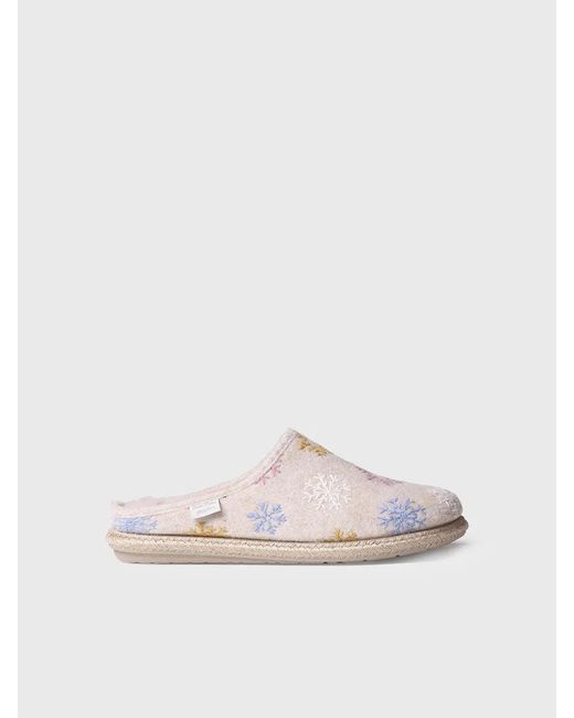 Toni Pons Natural Felt Slipper With Jute Sole