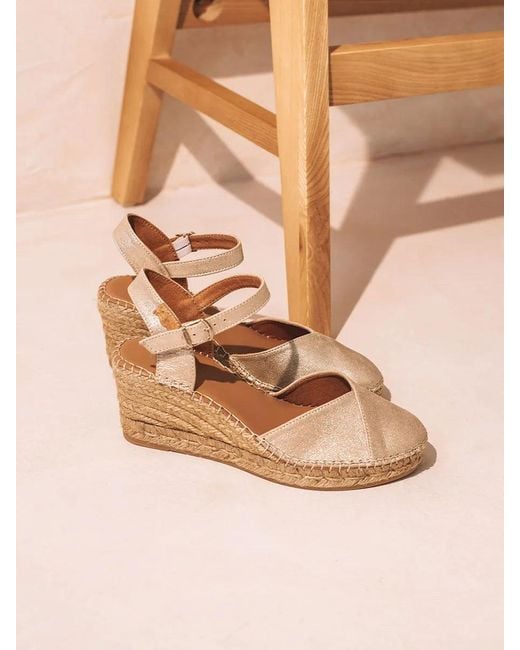 Toni Pons Natural Leather Espadrille With Wedge