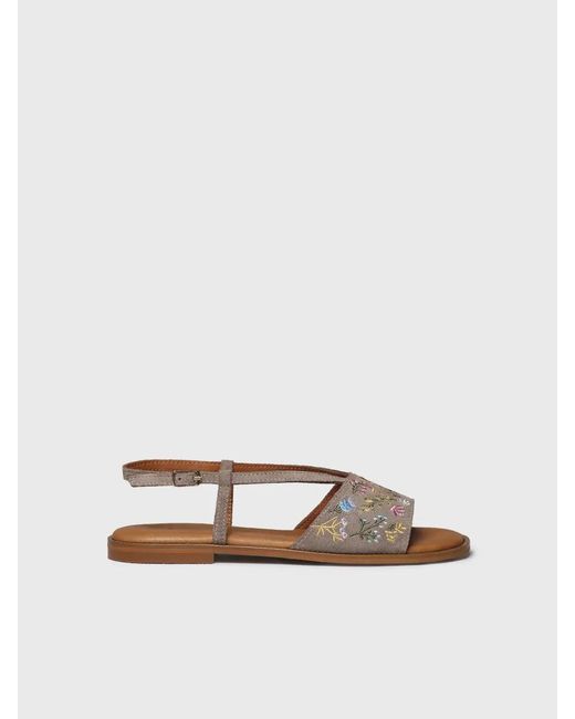 Toni Pons Gray Flat Sandals For