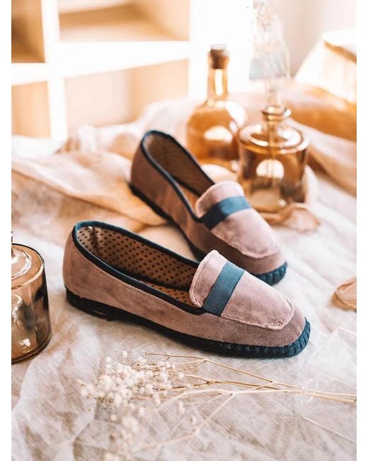 Toni Pons Pink Velvet Loafers