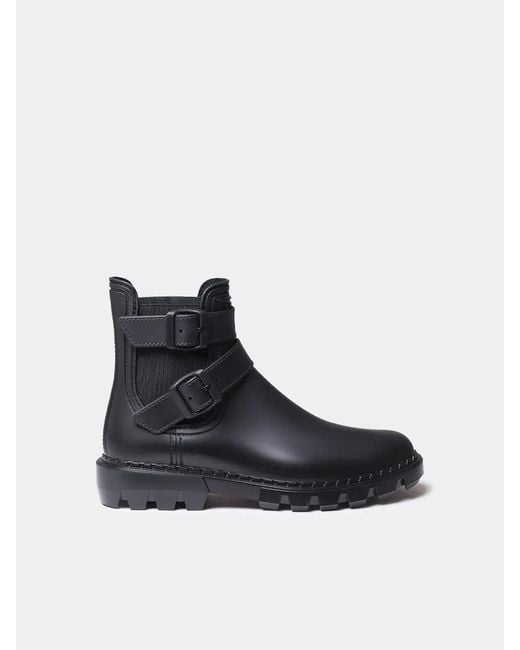 Toni Pons Black Rain Boots With Side Buckles
