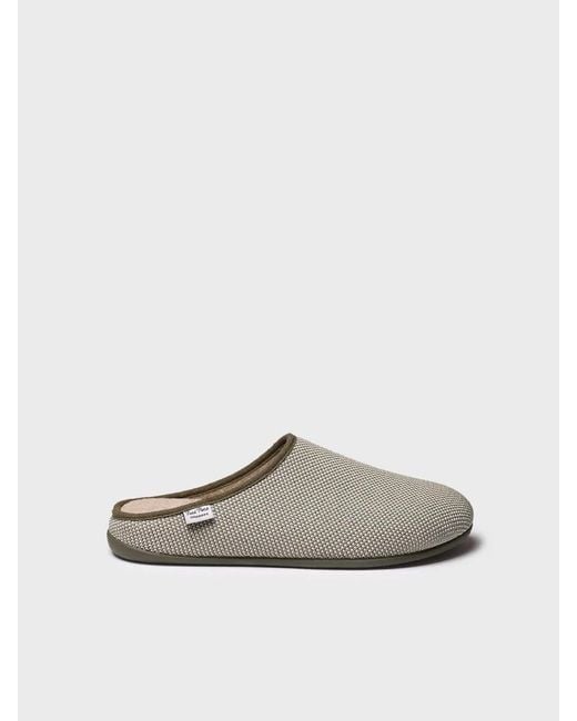 Toni Pons White Clog-Type Slipper for men