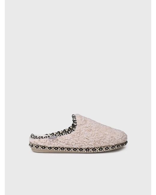 Toni Pons Natural Slipper-Style Clog