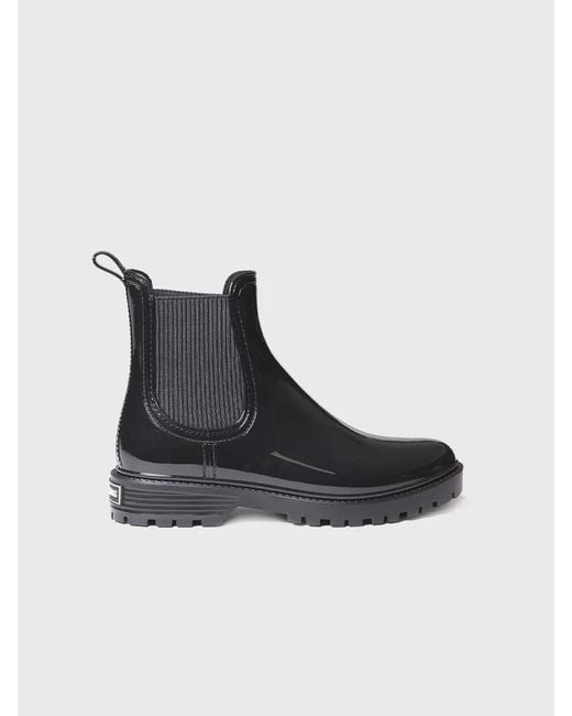 Toni Pons Black Rain Boot With Contrasting Elastic Panels