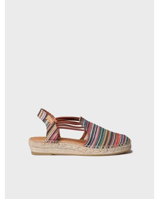Toni Pons Multicolor Flat Multicoloured Striped Espadrille