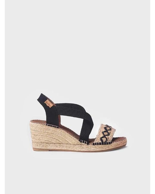Toni Pons Black Jute Wedge Sandal