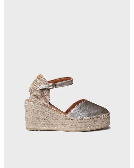 Toni Pons Multicolor Leather Wedge Espadrille
