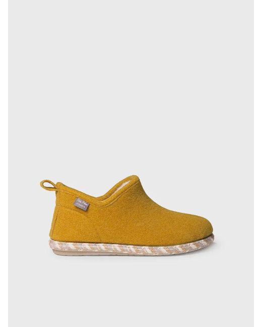 Toni Pons Yellow High-Cut Slipper