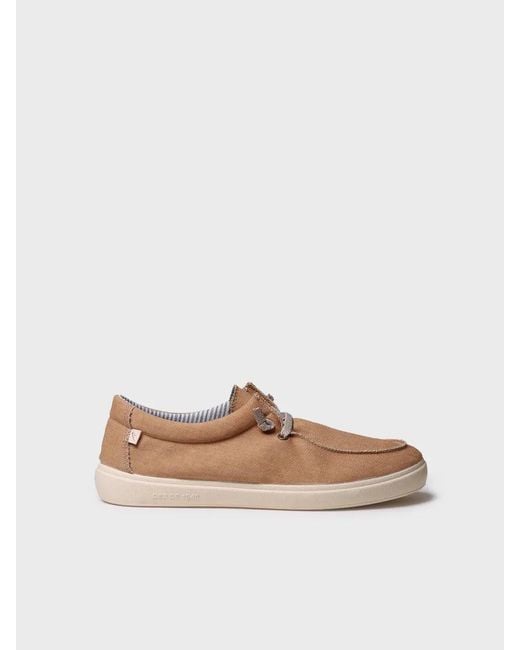 Toni Pons White Cotton Lace-Up Shoe for men