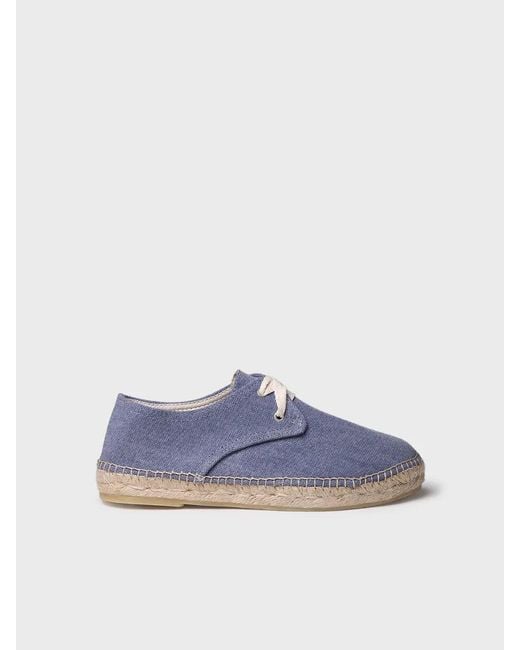 Toni Pons Blue Closed Vegan Espadrille For With Laces